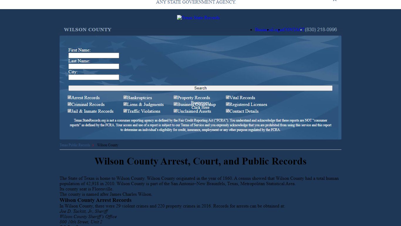 Wilson County Arrest, Court, and Public Records